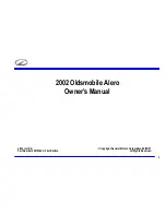 Предварительный просмотр 2 страницы Oldsmobile 2002 Alero Owner'S Manual