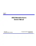 Предварительный просмотр 2 страницы Oldsmobile AURORA 2002 Owner'S Manual