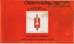 Preview for 1 page of Oldsmobile Cutlass 1978 Series Owner'S Manual