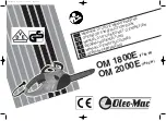 Oleo-Mac OM 1800E Operators Instruction Book preview