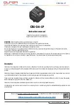 Preview for 1 page of Olfer CBU-DA-1P Instruction Manual