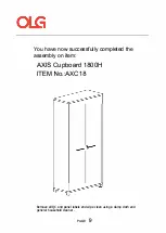 Предварительный просмотр 13 страницы OLG AXIS Caddy Bookcase 993W Installation Manual