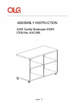 Предварительный просмотр 14 страницы OLG AXIS Caddy Bookcase 993W Installation Manual