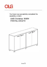 Предварительный просмотр 35 страницы OLG AXIS Caddy Bookcase 993W Installation Manual