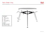 Предварительный просмотр 2 страницы OLG Team Table 4 Leg Installation Manual