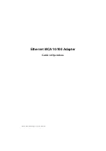 Preview for 2 page of Olicom Ethernet MCA 10/100 Adapter Manual To Operations