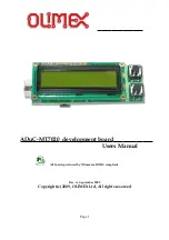 Preview for 1 page of OLIMEX ADuC-MT7020 User Manual