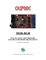 Предварительный просмотр 1 страницы OLIMEX MOD-RGB Installation