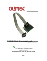 OLIMEX MOD-SD MMC User Manual preview