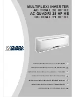 Предварительный просмотр 1 страницы Olimpia splendid AC QUADRI 28 HP HE Instructions For Installation, Use And Maintenance Manual