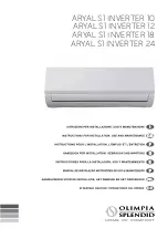 Olimpia splendid ARYAL S1 INVERTER 10 Instructions For Installation, Use And Maintenance Manual preview