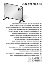 Olimpia splendid CALEO GLASS Instructions For Installation, Use And Maintenance Manual preview