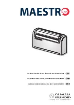 Preview for 1 page of Olimpia splendid MAESTR SMART Instructions For Installation, Use And Maintenance Manual