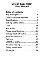 Preview for 3 page of Olitech EASY MATE+ OLT2914 User Manual