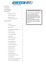 Preview for 2 page of Oliver IGD Tocsin 920 Series Operation And Maintenance