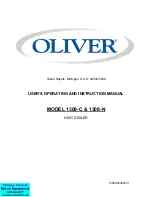 Oliver 1308-C User'S Operating And Instruction Manual preview