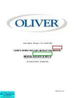 Preview for 1 page of Oliver 625-DR User'S Operating And Instruction Manual