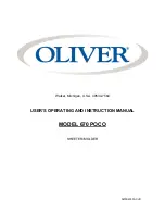 Oliver 670 POCO User'S Operating And Instruction Manual preview