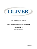 Oliver 758-N User Operating Instructions Manual предпросмотр