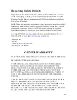 Preview for 27 page of Oliver Legacy Elite II2017 Owner'S Manual