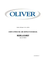 Предварительный просмотр 1 страницы Oliver MODEL 619-MDP Instruction Manual