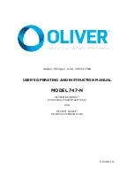 Oliver Select 747-N User'S Operating And Instruction Manual preview