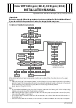 Olivetti Color MFP 36/36 ppm Installation Manual preview