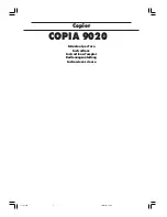 Olivetti Copia 9020 Instructions Manual preview