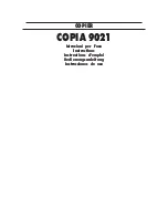 Olivetti Copia 9021 Instructions Manual preview