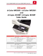 Olivetti d-Color MF2501 Sales Manual preview