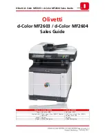 Olivetti d-Color MF2603 Sales Manual preview