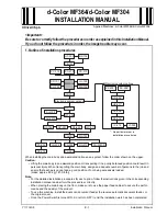 Preview for 1 page of Olivetti d-Color MF304 Installation Manual