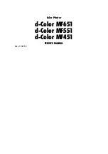 Preview for 1 page of Olivetti d-color MF651 Service Manual