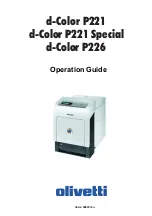 Предварительный просмотр 1 страницы Olivetti d-Color P221 Operation Manual