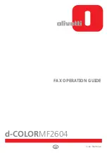 Olivetti d-COLORMF2604 Operation Manual preview