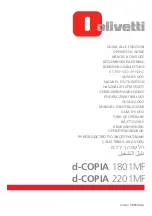 Olivetti d-COPIA 1801 MF Operation Manual preview