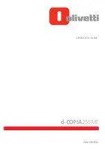 Olivetti d-COPIA 255MF Operation Manual preview