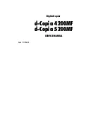 Olivetti d-Copia 5200MF Service Manual preview