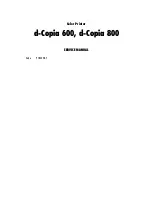 Olivetti d-Copia 600 Service Manual предпросмотр