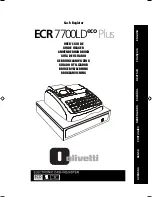 Olivetti ECR 7700 LD eco Plus User Manual preview