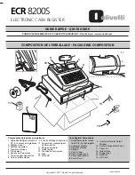 Olivetti ECR 8200 S Quick Manual предпросмотр