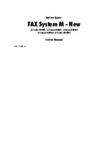 Olivetti FAX System M-New Service Manual preview