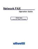 Olivetti Network Fax Operation Manual preview