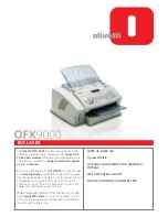 Olivetti OFX 9000 Specifications preview