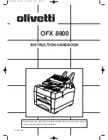 Preview for 1 page of Olivetti OFX8800 Instruction Handbook Manual