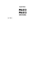 Preview for 1 page of Olivetti PK-512 Service Manual