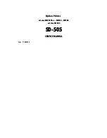 Olivetti SD-505 Service Manual preview