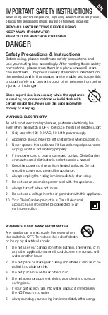 Preview for 2 page of Olivia Garden Titanium + Ion 210-TACU100 User Manual