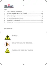 Preview for 2 page of Olmar PRELUDE Installation And Use Instructions Manual