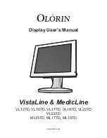 Olorin VistaLine VL127D User Manual preview